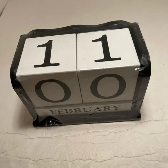 Hobby Lobby | Accents | Perpetual Calendar Blackwhite Wood 7 Wide 45 Tall 4  Deep | Poshmark